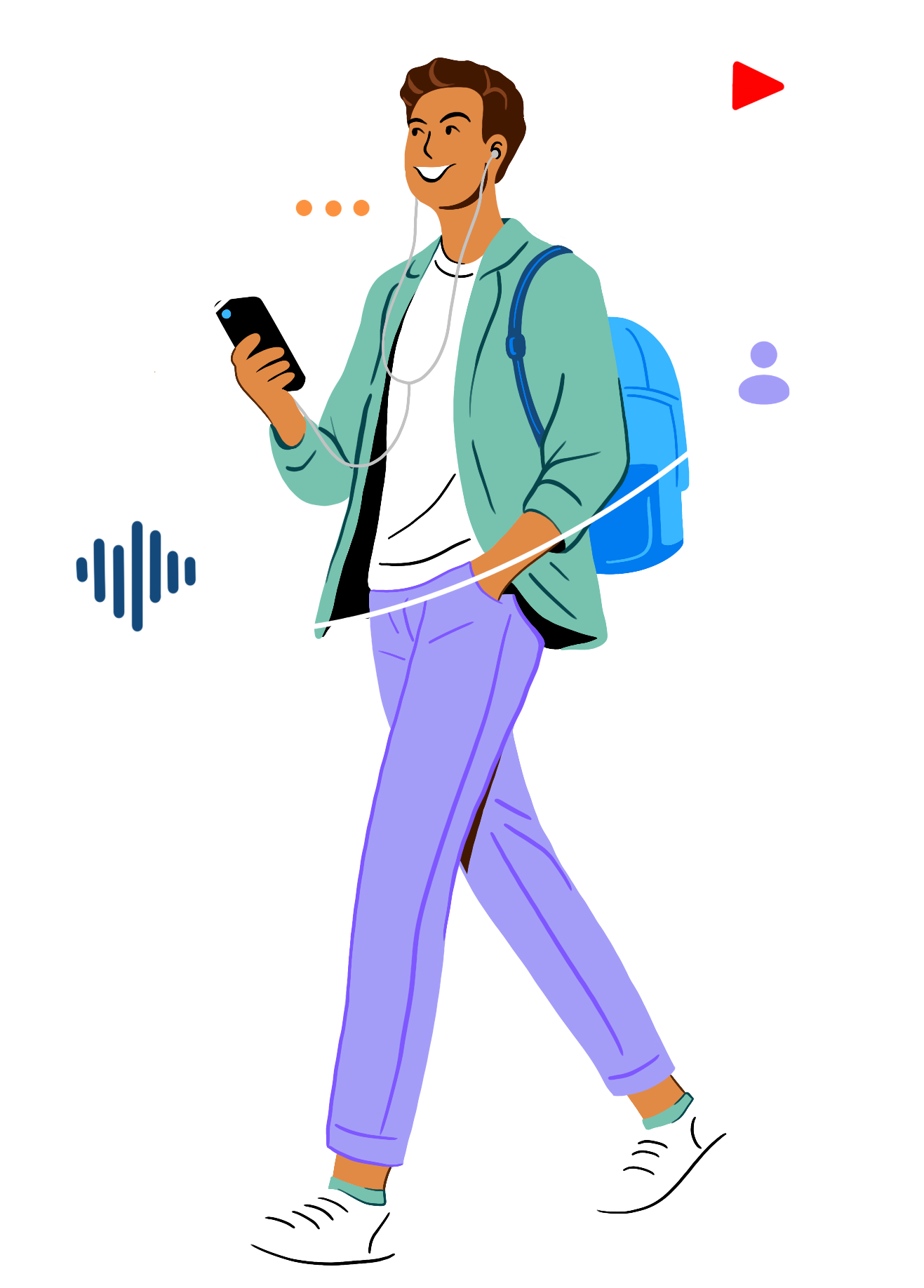 Learner using WordCraft membership content across audio, video, and practice formats