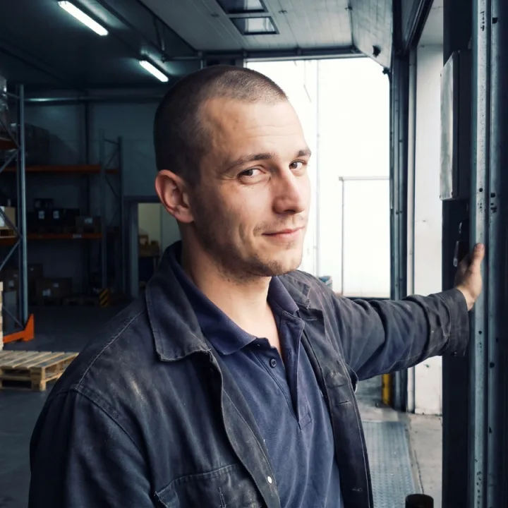 Portrait of Tomas, Warehouse supervisor